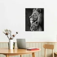 thumbnail image 3 of Nawypu Black And White Lion Couple Canvas Painting Modern Abstract Wall Art Animal Posters and Prints Wall Decor Wall Artwork Home Decor Office Kitchen Wall Decoration for Home Classroom Office, 3 of 5
