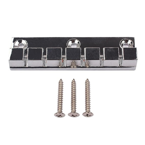 Chrome Plated 6 strings Taiiece Guitar Bridge with Screws Top Guitar Accessory