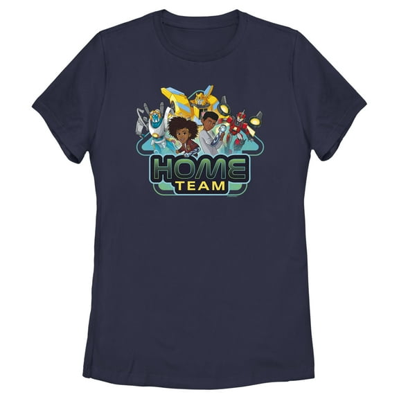 Women's Transformers: EarthSpark Home Team Graphic Tee Navy Blue Medium