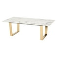 thumbnail image 4 of Designer's Choice White Faux Marble and Gold Coffee Table, 4 of 5