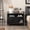 Black, variant on BarefHaven Litter Box Enclosure, Enclosed Cat Box Cabinet with 2 Storage Compartment, Metal Frame, Scratching Board, Hidden Cat Washroom, Modern Litter Box Furniture for Indoor Kittens
