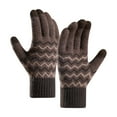thumbnail image 2 of Baqcunre Men Gloves With Fleece Cold Proof Warm Gloves With Finger Screen Knit Gloves,One Size,Winter Gloves,Gloves For Cold Weather,Gloves For Men,Gloves With Touchscreen Fingers,Mens Fashion,Brown, 2 of 3
