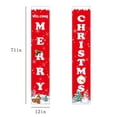 thumbnail image 6 of Welcome Merry Christmas Party Decor Porch Sign Front Door Hanging Banners Flags, Twill Fabric Wall Decoration for Indoor Outdoor Home Yard Farmhouse, Set of 2, 6 of 6