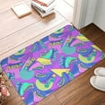 thumbnail image 4 of Rateoe Disco Roller Skates Pattern Flannel Door Mat Indoor Outdoor Entrance, Waterproof All-Weather Doormat,Fade Resistant, Low Profile Entryway Mat 16x24in, 4 of 7