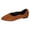 Brown, variant on Ladies Pointed Toe Ballet Flats Retro Suede Upper Slip On Lightweight Barefoot Shoes Comfortable Non Slip Walking Footwear