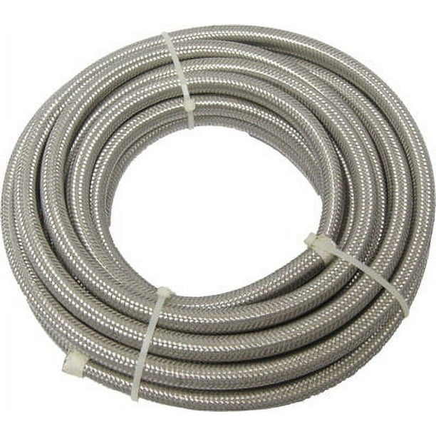 HardDrive Stainless Steel Braided Oil/Fuel Line, 5/16in. - Length 3ft. 