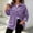 Purple, variant on Women's Cardigan Winter Tops Casual Fashion Solid Color Lapel Button Up To Long Sleeved Top S-2XL