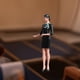 thumbnail image 1 of Figura de niña en miniatura pintada a mano, modelo de azafata de aerolínea, simulación de resina realista, pequeña para accesorios de fotografía y 1 24, 1 of 8