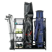 Mythinglogic Golf Storage Golf Organizer Free Standing Golf  Rack Garage Storage for Golf Equipment