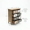 thumbnail image 2 of LuxenHome 8-Drawer 32" H x 25.8" W Rustic Carved Wood Accent Chest, 2 of 11