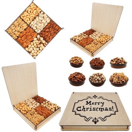 Christmas Gourmet Nuts Gift Basket – Holiday Snack Box with Premium Mixed Nuts Secret Garden s