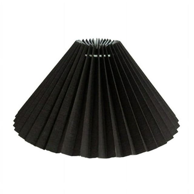 Pleated Lampshade E27 Light Cover Japanese Style Fabric Table Lamp Ceiling Decor(Khaki)