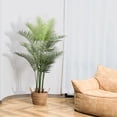 thumbnail image 3 of Artificial Areca Palm Plant 5 Feet Fake Palm Tree with 12 Trunks Faux Tree for Indoor Outdoor Modern Decoration Feaux Dypsis Lutescens Plants in Pot for Home Office Perfect Housewarming Gift, 3 of 7