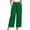 Green, variant on cocolona Womens Summer Casual Loose Plus Size Pants Elastic Waist Straight Wide Leg Vacation Lounge Trousers with Pockets