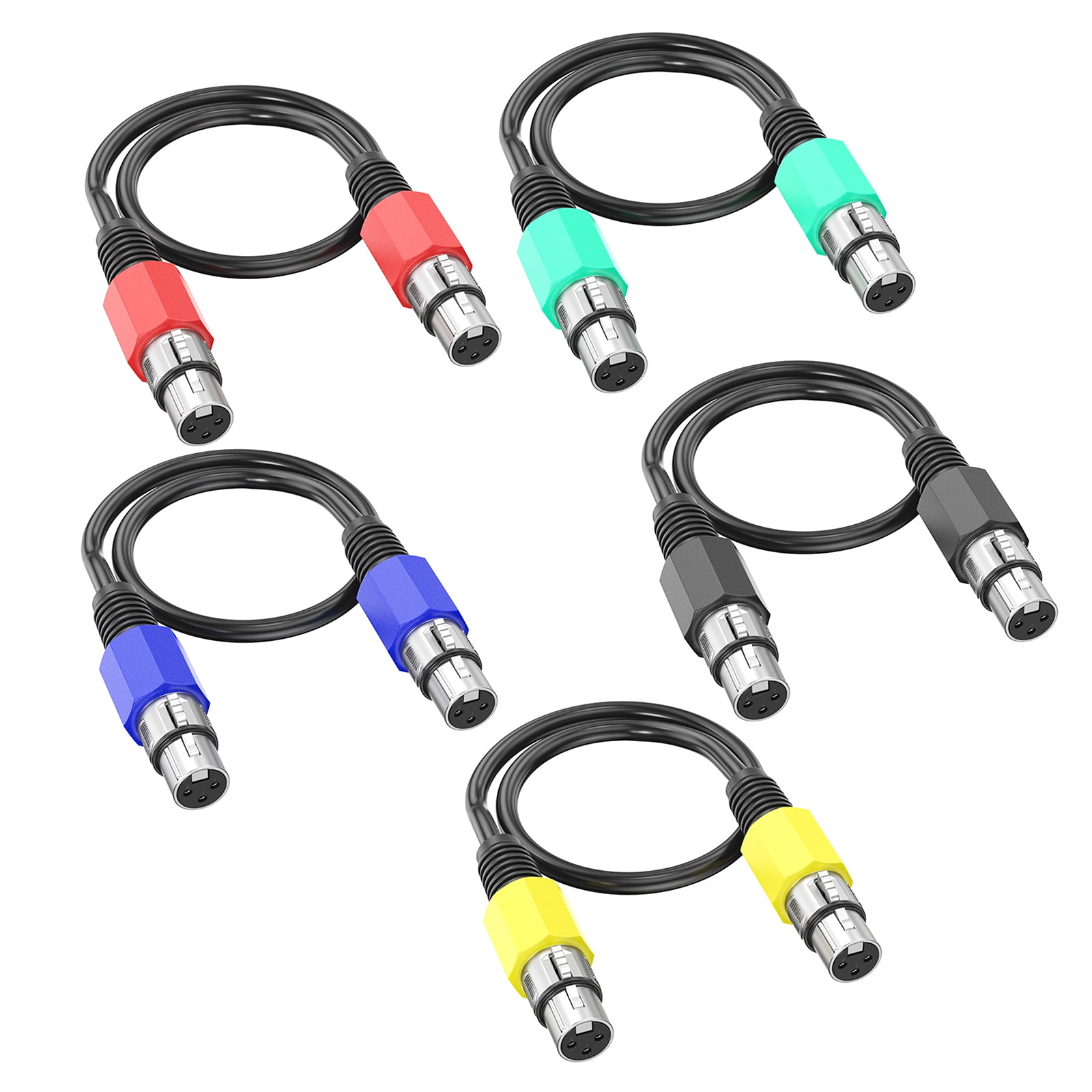 3Pin Cable Line Female to Female Microphone Wire Extension Cable for Mixer Amplifiers Electric Guitar & Drums