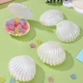 thumbnail image 3 of ColoMX Cajas de dulces temáticos de 4 piezas de sirena para favores de fiesta de bodas y joyas de almacenamiento de la cajas de exhibición de conchas para chicas, 3 of 7