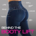 thumbnail image 3 of Moda Xpress Women's Juniors Butt Lift 5 Button Spandex Waist Jogger Jeans Dark Wash 10875X, 3 of 9