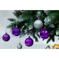 thumbnail image 5 of Christmas Balls Ornaments for Xmas Tree - GIXUSIL 24Pcs Mini Christmas Tree Decorations Holiday Hanging Ball for Holiday Wedding Party Birthday Decoration (Purple, 3cm), 5 of 7