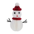 thumbnail image 3 of Adorno navideño de muñeco de nieve de papel 3D con forma de panal, regalo decorativo para fiesta, centro de mesa, decoración navideña para dormitorio 33 cm x 16 cm, 3 of 8