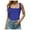 Blue, variant on Women Square Neck Sleeveless Double Layer Tight Tank Top for Women Crop Too Camisole with Shelf Bra for Women plus Padded Bra Tops for Women with Support Camisole with Bra for Women Seamless