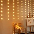 thumbnail image 1 of Lámpara Luces de cadena de cortina creativas 8 modos Fiesta de vacaciones portátil Boda decorativa Ndcxsfigh Para estrenar, 1 of 9