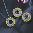 thumbnail image 2 of EOEMY Fashion Brand Yellow Cz Leaf Earrings Necklace Jewelry Set For Hot Summer Party, 2 of 6