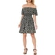 thumbnail image 2 of INSPIRE CHIC Vestido A-Line con estampado floral de hombros descubiertos negro L, 2 of 5