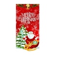 thumbnail image 4 of Ruifaya Cortina de puerta navideña con bandera de Papá Noel, fondo de tela para colgar, 4 of 6