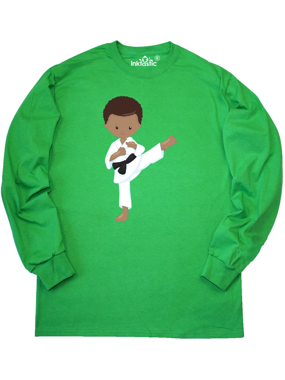 Karate Pose Toddler T-Shirt Brown Hair Black Belt inktastic Cute Girl