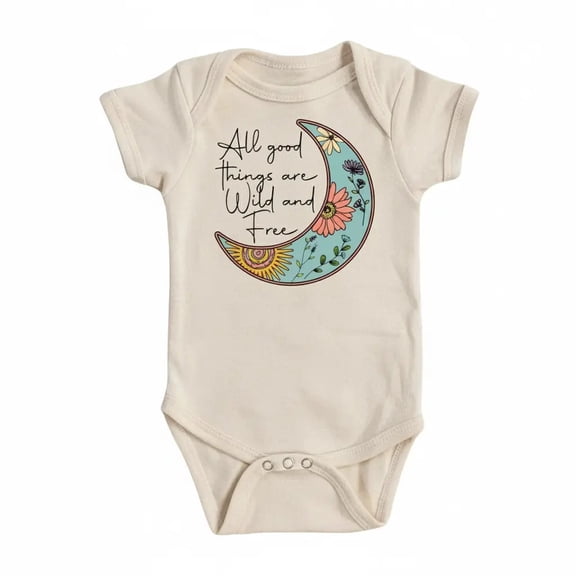 Moon Child Hippie Newborn Baby Bodysuit