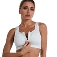 thumbnail image 1 of Sujetador deportivo de gran tamaño con cremallera frontal sin aro de acero fruncido Yoga Fitness running Lady ropa interior a prueba de golpes hermoso chaleco, 1 of 5
