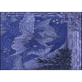 thumbnail image 1 of Ahgly Company Machine Washable Indoor Rectangle Transitional Light Slate Blue Area Rugs, 6' x 9', 1 of 7