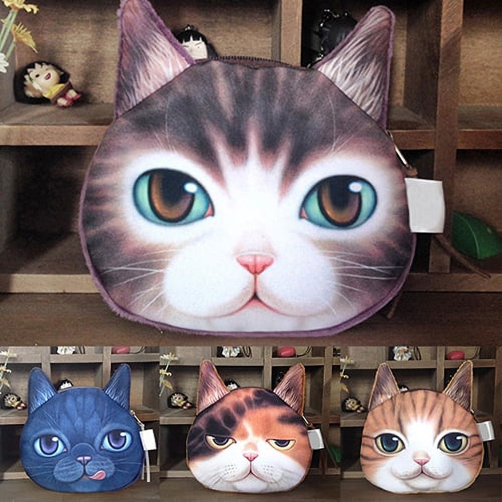 Cat Face Purses Dog | Cat Dog Coin Purse | Purse 3d Cat Face | 3d Cat Coin  Purse - Cute - Aliexpress