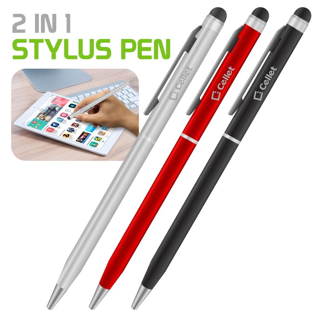 Silver Tek Styz Pro Stylus Capacitive Pen Upgraded Works for Samsung Galaxy S20 5G with Custom High Precision Touch Full Size 3 Pack!