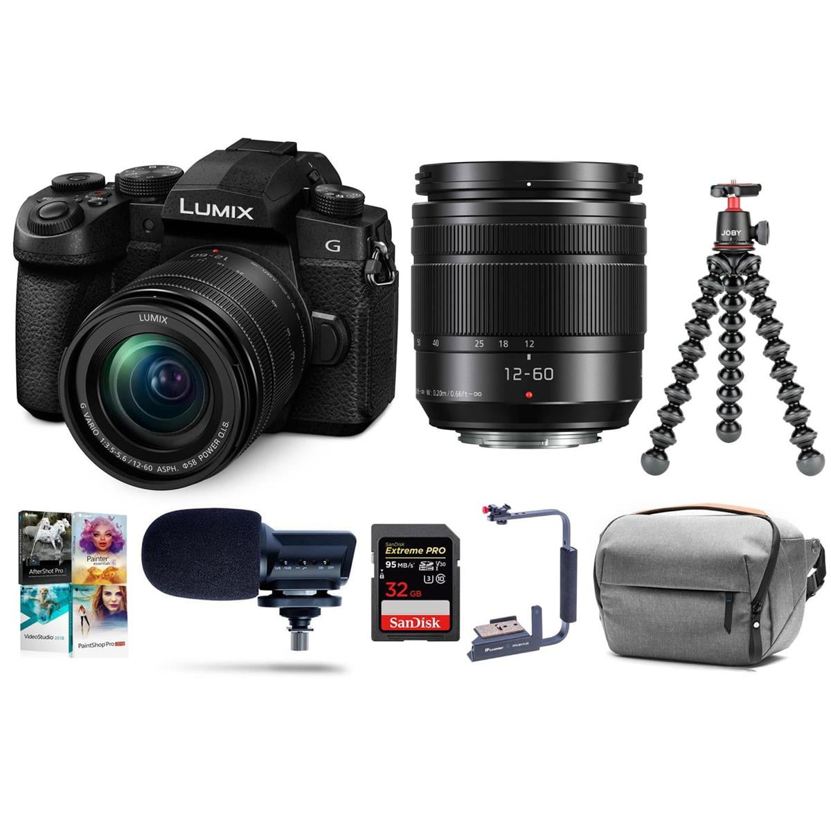 Panasonic Lumix DCG95 Mirrorless Camera with 1260mm f/3.55.6 Lumix G