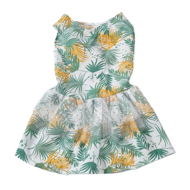 Vestido de Perro para Niña Patrón de Hojas Lindo Vestido de Princesa para Perro para Fiesta Vestido de Verano para Mascotas Pequeñas Perros Cachorros Gatos Disfraces de ANGGREK Otros