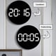 thumbnail image 4 of RKSTN Electronic clock Round Clock Multi-function Remote Control Clock Living Room Wall Clock Home Decoration Digital Electronic Clock Silent Clock Color Screen Clock, 4 of 9