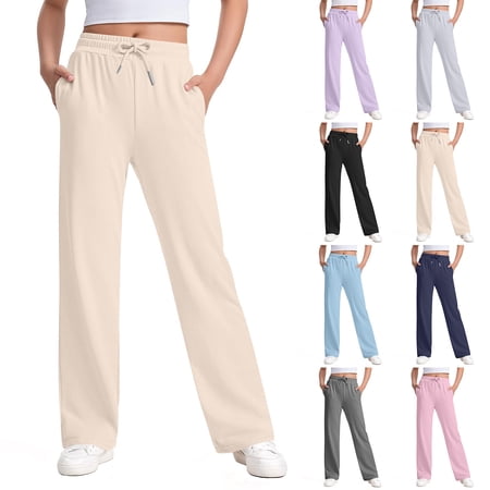 HVOBTTY Kids Soft Long Length Slim Leg Pants, Girls Fall and Winter Pants, Girls and Childrens Casual Sports Trendy Drawstring Jogger Pants Sweatpants Lightweight for 3-13Years Navy, 7-8 Years