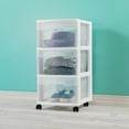 thumbnail image 5 of Sterilite Plastic 3 Drawer Cart White, 5 of 8