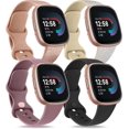 thumbnail image 1 of WWS-4 PACK de Bracelets Compatibles avec Fitbit Versa 4 / Versa 3/Fitbit Sense 2 / Sense Bracelets Femmes Hommes, Bracelets Doux Classiques pour Fitbit Versa 4 / Versa 3 /Sense 2 /Sense Smart Watch, 1 of 4