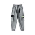 thumbnail image 1 of Esaierr Toddler Kids Casual Pants Boys Sweatpants Cotton Drawstring Pants Elastic Waist Comfortable Pants Multi-pockets for 4-14T, 1 of 5