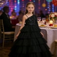 thumbnail image 3 of RUTAYY Children Girls Dress Sequins Solid Color Birthday Party Piano Recital Evening Gown One Shoulder Tutu Elegant Casual Dresses, 3 of 4