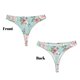 thumbnail image 3 of Balery Vintage Floral Tangas de Algodón para Mujer con Estampado – Ropa Interior Sexy, Transpirable, G-string-Large, 3 of 6