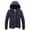 Navy, variant on IYTR Mens Winter Jacket Long Sleeve Jacket Solid Color Zipper Hooded Neck Casual Padded Jacket with Pocket Navy XXL