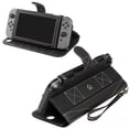 thumbnail image 1 of Compatible with Nintendo Switch OLED - PU Leather Protective Case with Multi-Card Slot, Stand & Wristband Rope, 1 of 6