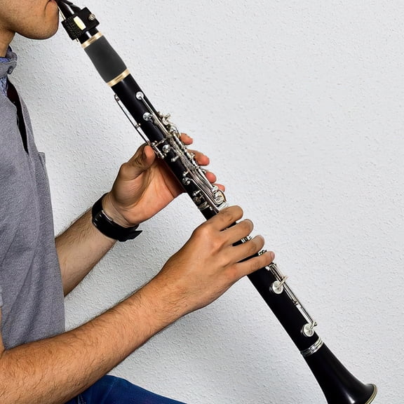 NICERIO Durable Black ABS Clarinet Part Woodwind Instrument Barrel with Two Sections Interface Design
