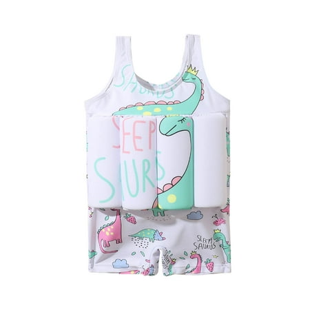 

Fesfesfes Toddler Baby Girls Buoyancy Swimsuit Cartoon Print Sleeveless One-piece Swimsuit Kids Boys Swimwear Clearance Under 10$