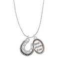 thumbnail image 1 of Delight Jewelry Silvertone Beaded Horseshoe Best Mom Ever Charm Necklace, 1 of 4