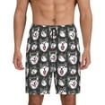 thumbnail image 1 of Balery HUSKY Face Pantalones cortos de pijama de punto de algodón para hombre con cinturilla y bolsillos-Small, 1 of 6