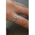 thumbnail image 4 of HeartsAndYou 1ct Natural Blue Aquamarine Wedding Band Curved Stackable 14k SOLID White Gold, 4 of 9